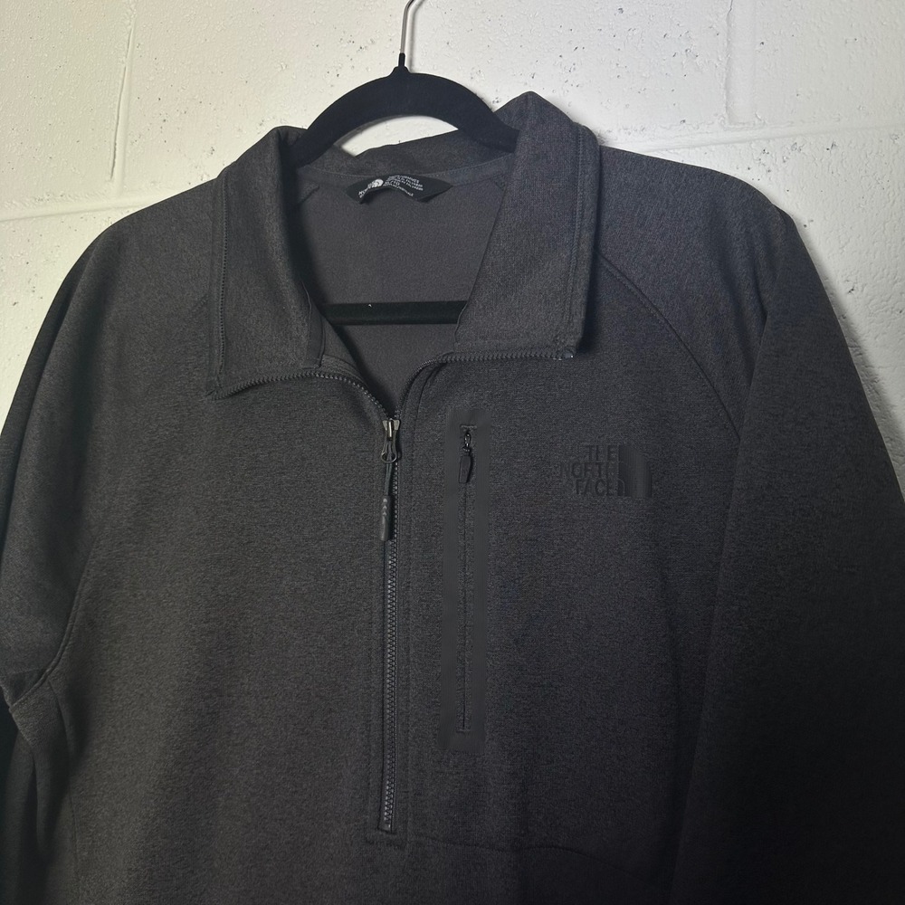 The North Face Mens Pullover Gray Quarter Zip Long Sleeve Jacket‎ XL